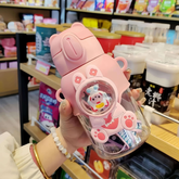 Cute Cartoon Water Bottle - 600ML Kids Sippy Drink Bottle