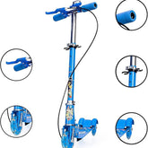 3 Led Light on Wheel Foldable Kick Cycle for Kids,