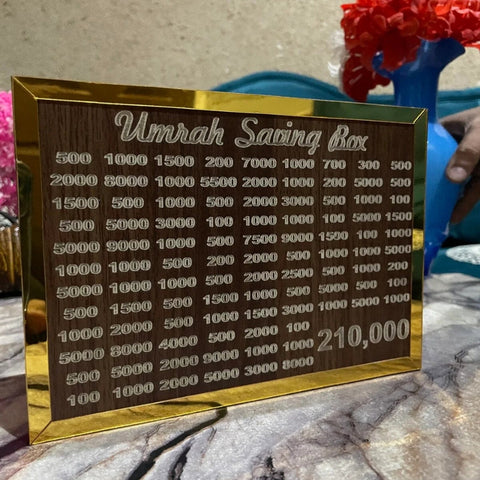 Umrah Saving Wooden Box