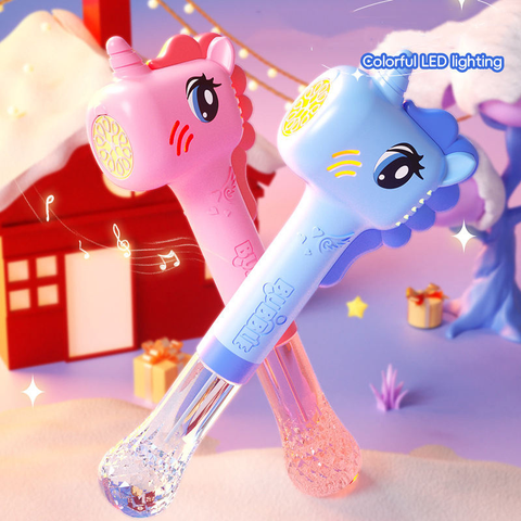 Unicorn Bubble Wand – Electric Bubble Blower Machine for Kids