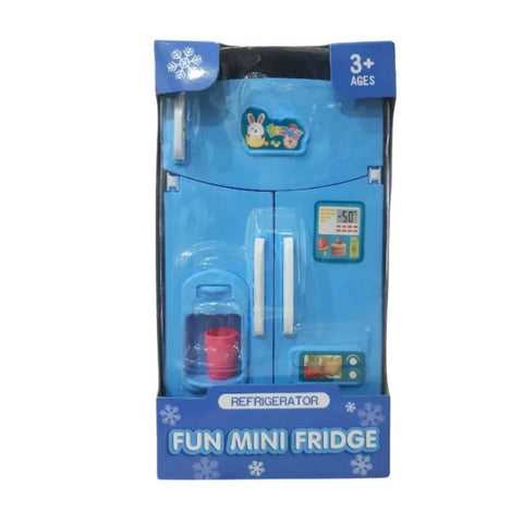 New Fun Mini Fridge Refrigerator Toy Set For Kids 3 Years - Pink