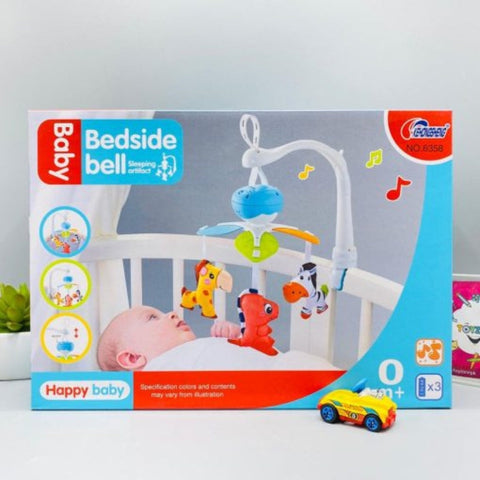 Electric Rotating Baby Crib Mobile – Musical Bedside Bell Toy for Soothing & Sleep