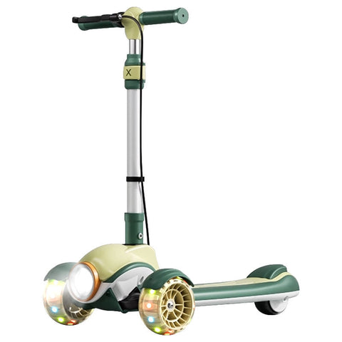 3-Wheel Kids Scooter with LED Lights & Music – Foldable Ride-On with Adjustable Handle