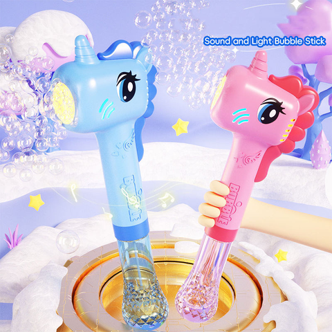 Unicorn Bubble Wand – Electric Bubble Blower Machine for Kids