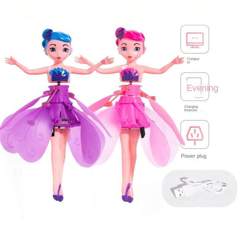 Flying Fairy Doll Induction Helicopter Toy