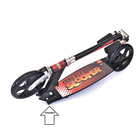 Heavy Metallic Jumbo Size 2 Wheel Height Adjustable Scooter with Large Wheels for Kids