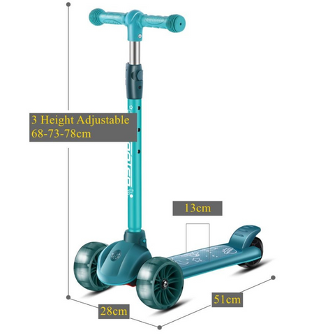 Children Scooter Wholesale Adjustable Height 3 Wheel Scooter Foldable Toy