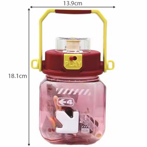 Cartoon Cube Sugar Plastic Water Bottle
