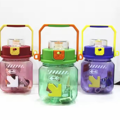 Cartoon Cube Sugar Plastic Water Bottle