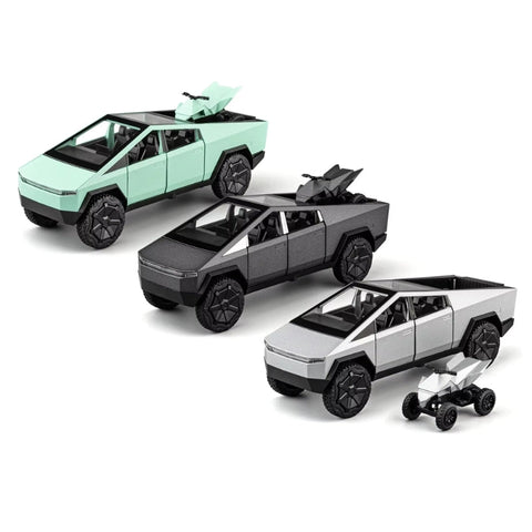 1:24 cybertruck Camping RV car Model Toys, Pickup Trailer Toy Pickup Truck Model with Sound